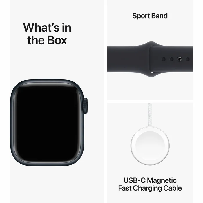 Apple Watch Series 9 GPS + Cellular 45mm Midnight Aluminium Case with Midnight Sport Band - S/M [Demo, komplektācijā neietilpst lādētājs]